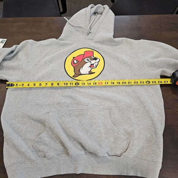 Buc-ees Hoodie Mens XLG Gray Graphic Logo Travel Vacation Sweatshirt - Picture 9 of 9